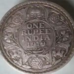 one rupee india 1919