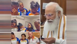 modi call to indian womens hockey team