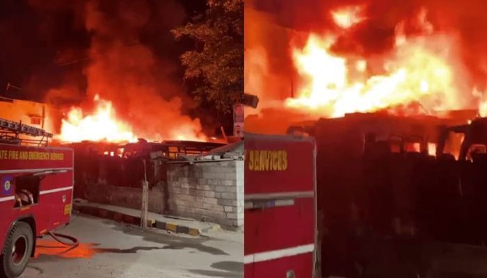 bus fire in bangalore