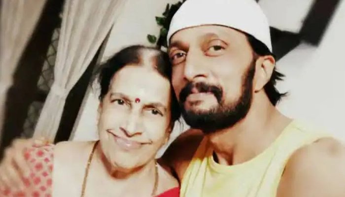 actor kiccha sudeeps mother saroja